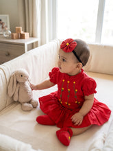 Load image into Gallery viewer, Embroidery Dress for Girls | Chanderi Silk - Red