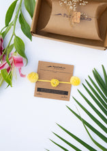 Load image into Gallery viewer, Handmade Crochet Flower Rakhi for Infants and Kids | Yellow