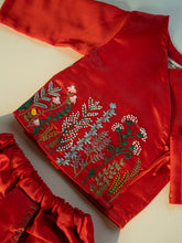Load image into Gallery viewer, Jamna Set for Newborn Boys | Chanderi Silk | Red