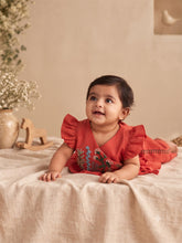 गैलरी व्यूवर में इमेज लोड करें, Jamna Set Girls | Chanderi Silk | Red