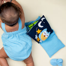 Load image into Gallery viewer, Little Countryside Playsuit | Cotton Muslin Baby Romper | Blue