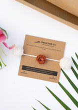 Load image into Gallery viewer, Handmade Crochet Flower Rakhi for Infants and Kids | Chocolate Brown
