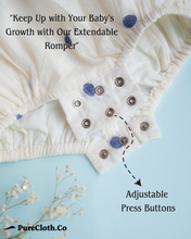 Load image into Gallery viewer, Baby Girl Romper and Detachable Vest | Cotton | Indigo