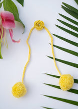 Load image into Gallery viewer, Handmade Crochet Flower Rakhi for Infants and Kids | Yellow