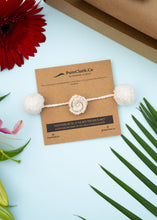 Load image into Gallery viewer, Handmade Crochet Flower Rakhi for Infants and Kids | Off White