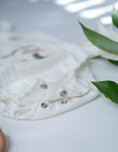 Load image into Gallery viewer, Jungle Pals Playsuit | Cotton Muslin Baby Romper | White