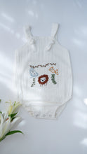 Load image into Gallery viewer, Jungle Pals Playsuit | Cotton Muslin Baby Romper | White