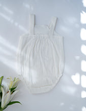 Load image into Gallery viewer, Jungle Pals Playsuit | Cotton Muslin Baby Romper | White