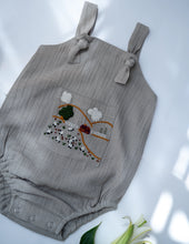 Load image into Gallery viewer, Baby Boy Gift Hamper with Cotton Romper and Swaddle | The Little Lamb | Grey