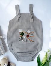 Load image into Gallery viewer, Baa Baa Black Sheep Romper for Boys | Grey| Muslin