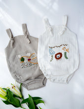 Load image into Gallery viewer, Baa Baa Black Sheep Romper for Boys | Grey| Muslin