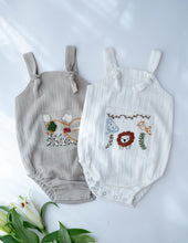 Load image into Gallery viewer, Baa Baa Black Sheep Romper for Boys | Grey| Muslin
