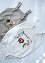 Load image into Gallery viewer, Baa Baa Black Sheep Romper for Boys | Grey| Muslin