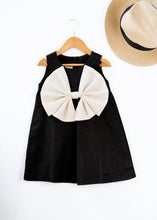 Load image into Gallery viewer, Little Black Big Bow Dress For Girls | Cotton