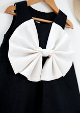 Load image into Gallery viewer, Little Black Big Bow Dress For Girls | Cotton