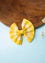 Load image into Gallery viewer, Yellow Flutter Lace Bow for Girls