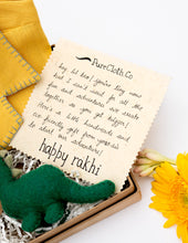Load image into Gallery viewer, Eco-friendly Rakhi Gift Box for Boys | Earth Saver Dino