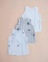 Load image into Gallery viewer, Newborn Jabla | Handwoven Mull Cotton | Jamdhani Elegance | Set of 3 | Boys