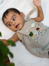 Load image into Gallery viewer, Baby Boy Gift Hamper with Cotton Romper and Swaddle | The Little Lamb | Grey