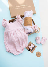 Load image into Gallery viewer, Organic Cotton Baby Romper for Girls - Pink Heart