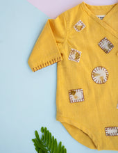 Load image into Gallery viewer, Sunny Patch Organic Handwoven Cotton Baby Onesie | Patchwork Combo Gift Set