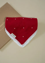 Load image into Gallery viewer, Organic Muslin Baby Swaddle/Blanket With Lace | Red Heart