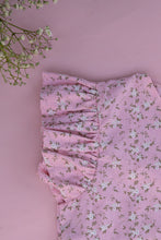 Load image into Gallery viewer, Rosette Flutter Wrap Magic | Pink Cotton Dress for Girls