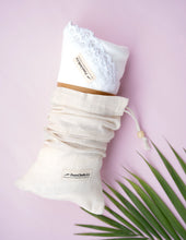 Load image into Gallery viewer, Lace-Trimmed Organic Cotton Swaddle Blanket | White