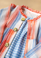 Load image into Gallery viewer, Winter Merry Jacket | Blue and Red Stripe | Cotton