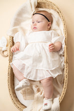 Load image into Gallery viewer, Little Belle Layered Dress | Ivory Elegance | Mull Cotton