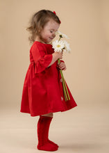 Load image into Gallery viewer, Christmas Wonderland | Red A-Line Dress | Cotton Linen