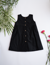 Load image into Gallery viewer, A full size picture of Little Black Dress for Girls | Detachable Collar | Cotton, baby girl dresses without the colors
