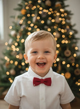 Load image into Gallery viewer, Boys Cotton Tuck Co-Ord Set Red