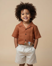 Load image into Gallery viewer, Snail Trail Boys Cotton Shirt and Shorts Set
