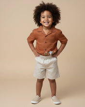 Load image into Gallery viewer, Snail Trail Boys Cotton Shirt and Shorts Set