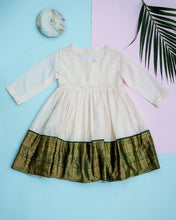 Load image into Gallery viewer, Pre-order | Silk Border Frock | White | Occasion wear