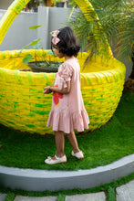 Load image into Gallery viewer, Scarlet Blossoms Cotton Frock | Girls | Handpainted