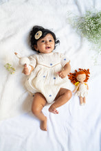 Load image into Gallery viewer, Baby Girl Romper and Detachable Vest | Cotton Jamdani | Polka Dot