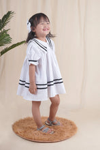 Load image into Gallery viewer, Sailor Dress for Girls | Cotton | White