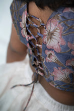 Load image into Gallery viewer, Kota Silk Tiered Skirt Set for Girls | Soft Chanderi Top | Floral Hues