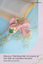 Load image into Gallery viewer, Scarlet Blossoms Cotton Frock | Girls | Handpainted