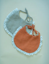 Load image into Gallery viewer, Baby Muslin Ruffled Bibs | Set of Two