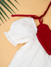 Load image into Gallery viewer, Kota Silk Heart Dress | White Baby Dress | Pure Silk