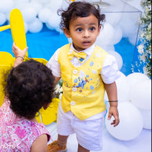Load image into Gallery viewer, Pre-order | Waist Coat and Short Set | Yellow | Occasion wear