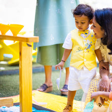 Load image into Gallery viewer, Pre-order | Waist Coat and Short Set | Yellow | Occasion wear