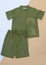 Load image into Gallery viewer, Pure Cotton Artisanal Co-ord set | Unisex | Green