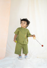 Load image into Gallery viewer, Pure Cotton Artisanal Co-ord set | Unisex | Green