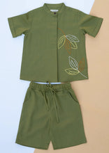 Load image into Gallery viewer, Pure Cotton Artisanal Co-ord set | Unisex | Green