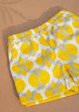 Load image into Gallery viewer, A set of Pure Cotton Pleated Shorts for baby girl dresses kept on a beige colored background