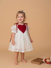 Load image into Gallery viewer, Kota Silk Heart Dress | Off-White Baby Dress | Pure Silk
